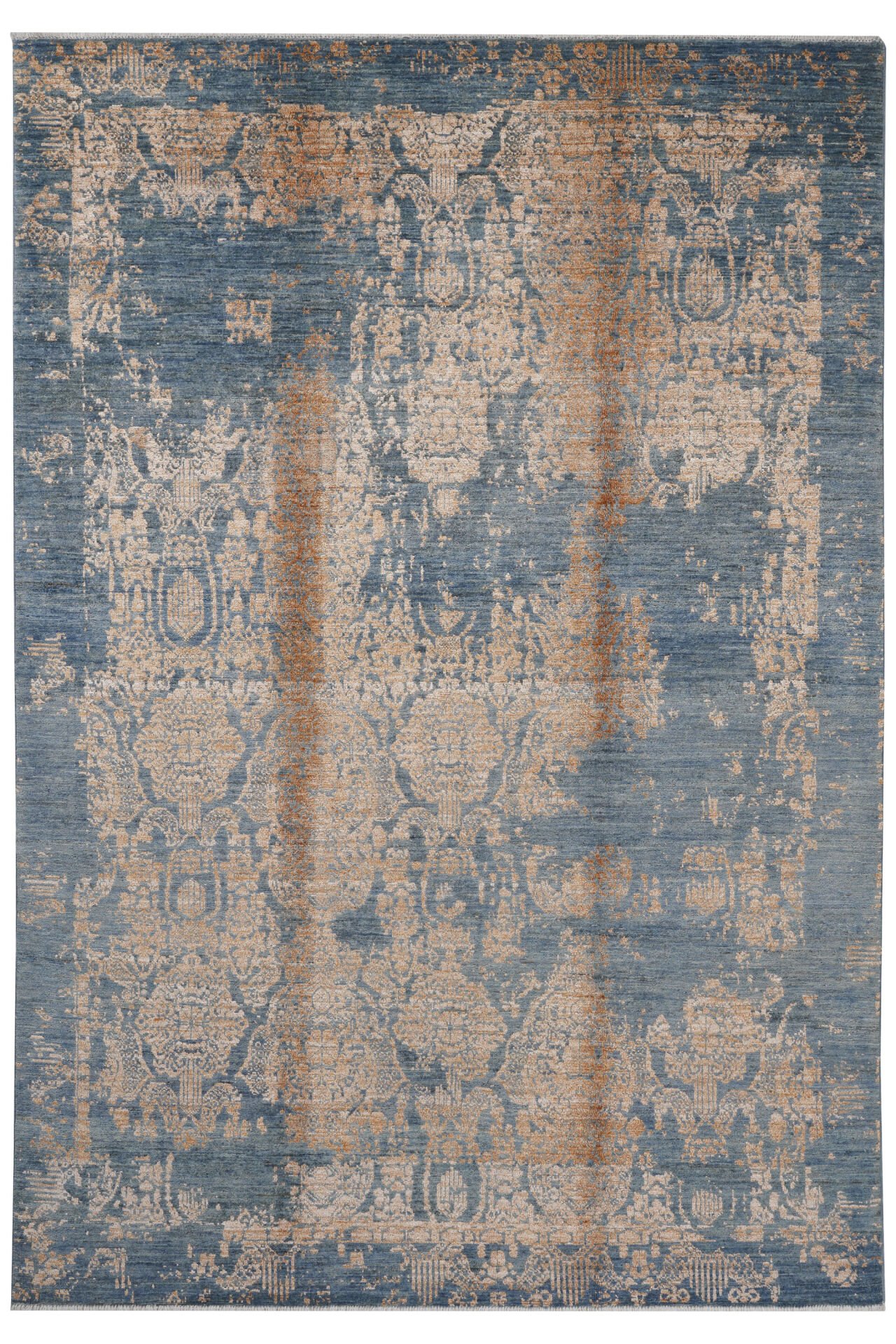 Naar Halı RHMN Silk Touch El Dokuma Yün-İpek Halı Mavi - 169x247