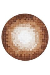 Naar Halı Tay Deri Patchwork El Yapımı Daire Halı