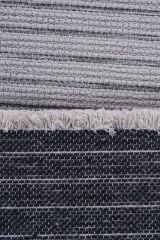 Riva 1702A Gri Kaymaz Taban Yıkanabilir Yumuşak Dokulu Leke Tutmayan Pamuklu Kilim