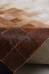 Naar Halı Tay Deri Patchwork El Yapımı Dekoratif Halı