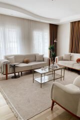 Delhi 3008 Bukleli Mutfak ve Salon Halısı Kesme Halı Vizon - 200 x 500