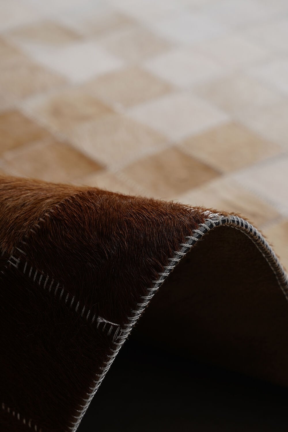 Naar Halı Tay Deri Patchwork El Yapımı Dekoratif Halı