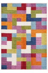 Nepal 3586 El Dokuma Kalın Yün Kilim Renkli - 140x200