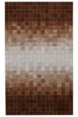 Naar Halı Tay Deri Patchwork El Yapımı Dekoratif Halı Renkli - 91x154