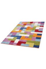 Nepal 3586 El Dokuma Kalın Yün Kilim Renkli - 140x200