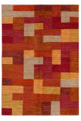 Nepal 3588 El Dokuma Kalın Yün Kilim Renkli - 120x180
