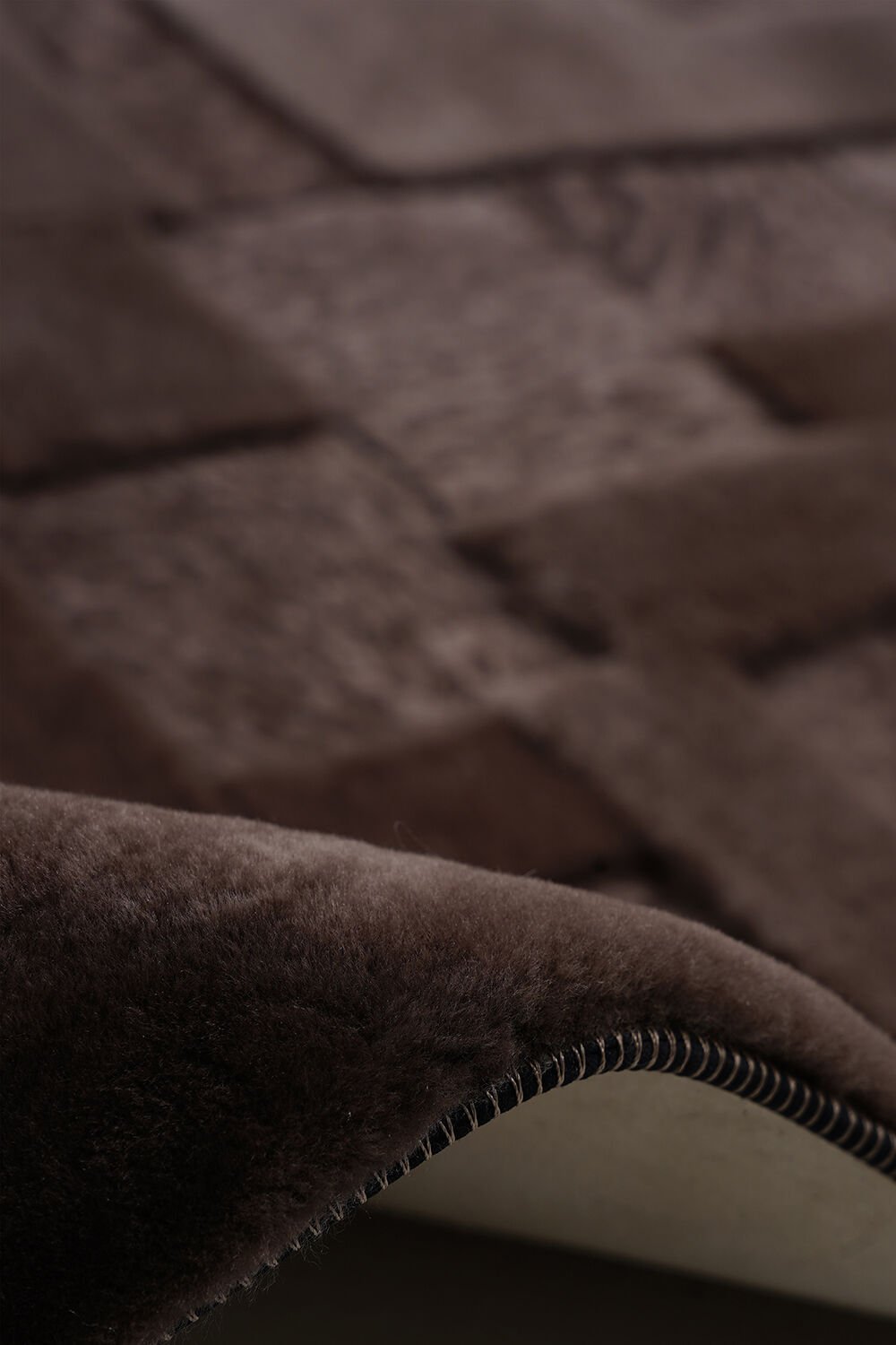 Naar Halı Astragan Deri Patchwork El Yapımı Dekoratif Halı