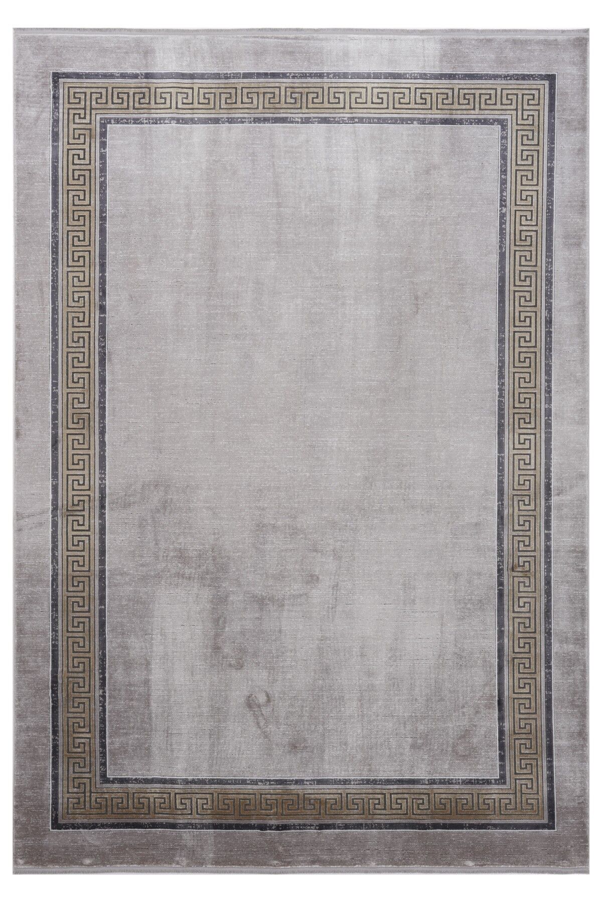 Riva 8715 Gri Modern Çerçeveli Bambu Halı