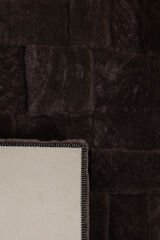 Naar Halı Astragan Deri Patchwork El Yapımı Dekoratif Halı Gri - 120x180