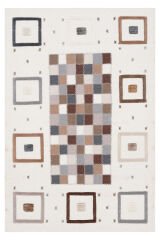 Nepal 3589 El Dokuma Kalın Yün Kilim Krem - 120x180