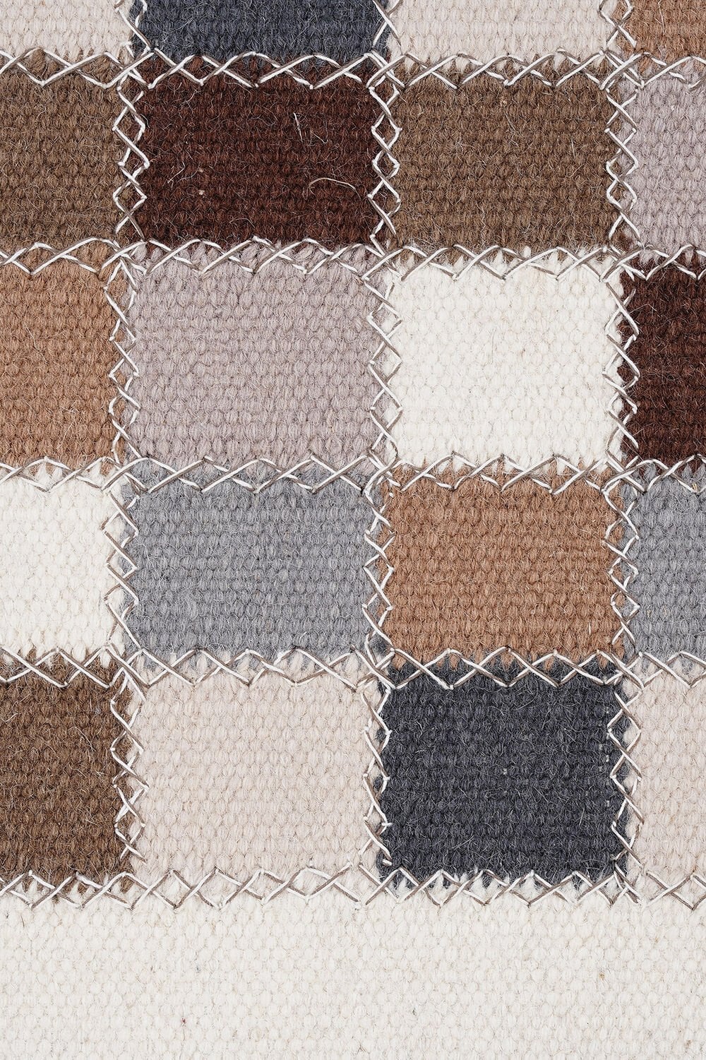 Nepal 3589 El Dokuma Kalın Yün Kilim Krem - 120x180