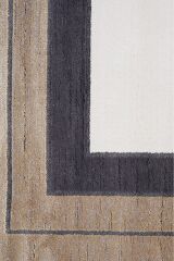 Riva 8727 Krem Modern Çerçeveli Bambu Halı