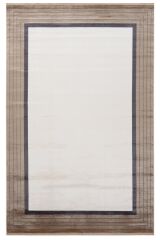Riva 8727 Krem Modern Çerçeveli Bambu Halı