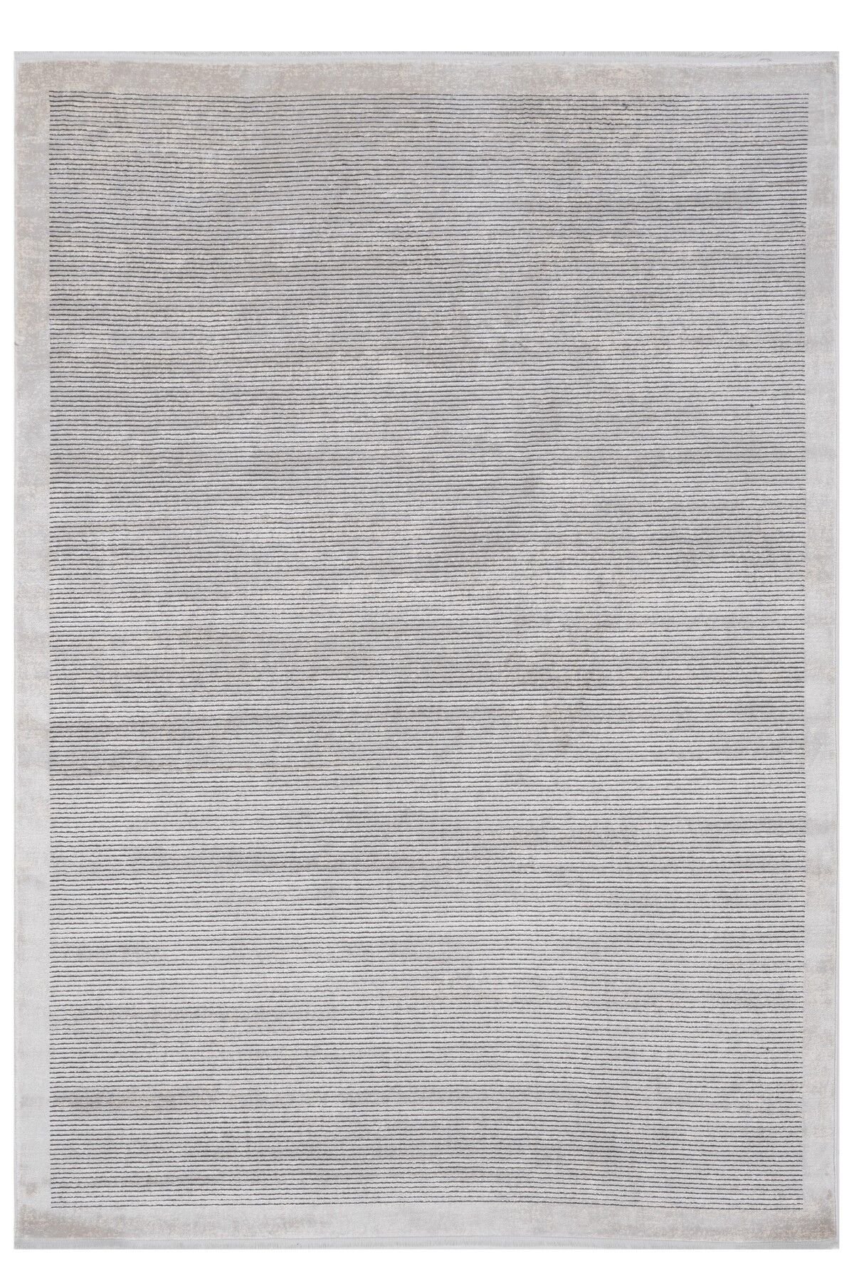 Riva 9205 Gri Çizgili Modern Bambu Halı