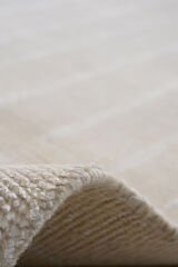 Nepal 3623 El Dokuma Kalın Bambu Halı Beyaz - 92x149