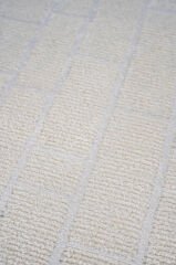 Nepal 3623 El Dokuma Kalın Bambu Halı Beyaz - 92x149