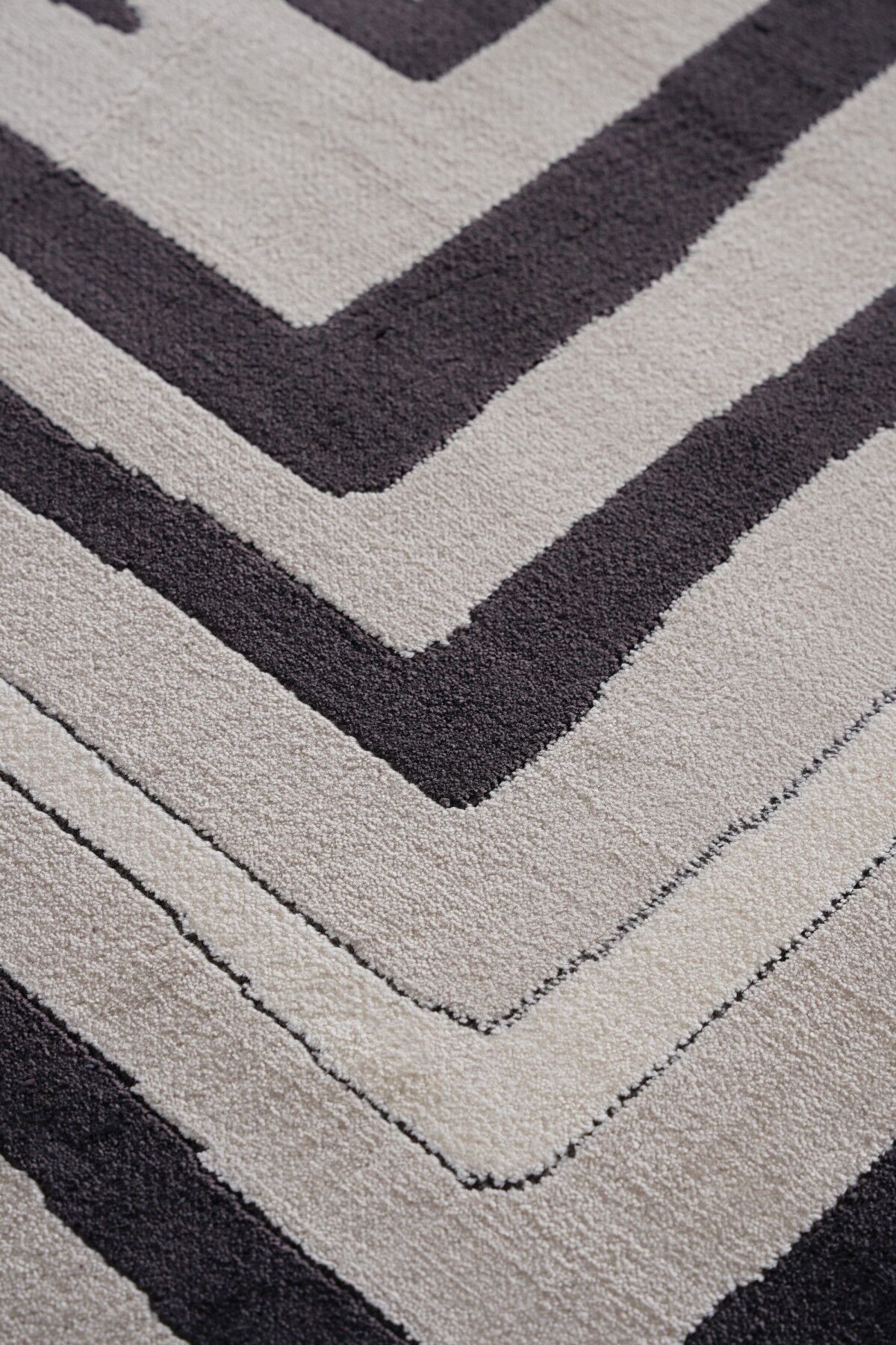 Riva 9259 Çizgili Çerçeveli Modern Bambu Halı