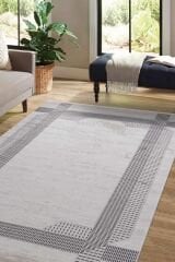 Riva 9336 Krem Çerçeveli Bambu Halı