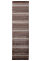 Nepal 3643 El Dokuma Kalın Bambu Halı Kahve - 80x294