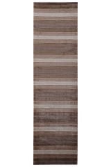 Nepal 3643 El Dokuma Kalın Bambu Halı Kahve - 80x294