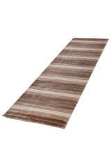 Nepal 3643 El Dokuma Kalın Bambu Halı Kahve - 80x294