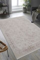 Riva 9342 Krem Klasik Eskitmeli Bambu Halı