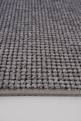 Delhi 3008 Bukleli Mutfak ve Salon Halısı Kesme Halı Gri - 200 x 500