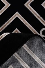 Riva 9349 Siyah Gold Geometrik Desenli Bambu Halı