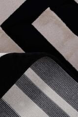 Riva 9361 Siyah Geometrik Desenli Bambu Halı