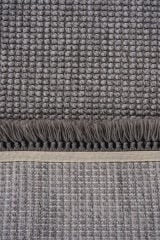 Delhi 3008 Bukleli Mutfak ve Salon Halısı Kesme Halı Gri - 120 x 350