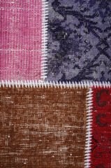 Naar Halı Patchwork El Yapımı Daire Halı