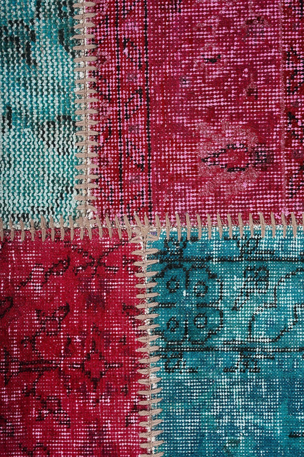 Naar Halı Patchwork El Yapımı Dekoratif Halı