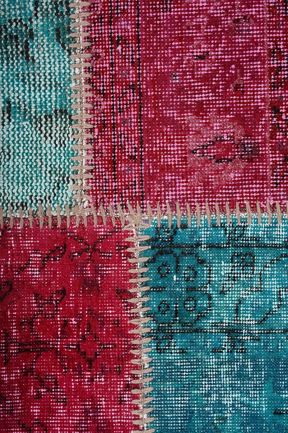 Naar Halı Patchwork El Yapımı Dekoratif Halı