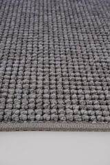 Delhi 3008 Bukleli Mutfak ve Salon Halısı Kesme Halı Gri - 160 x 300