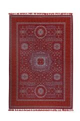 Mira Memlük V18 Kaymaz Tabanlı Yıkanabilir Klasik Kilim Turuncu - 80x300