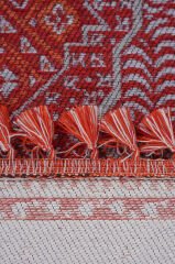 Mira Memlük V18 Kaymaz Tabanlı Yıkanabilir Klasik Kilim Turuncu - 120x180