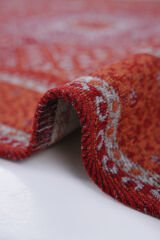 Mira Memlük V18 Kaymaz Tabanlı Yıkanabilir Klasik Kilim Turuncu - 200x300