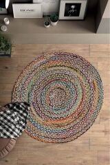 Jüt India 3704 Dekoratif Makine Halısı