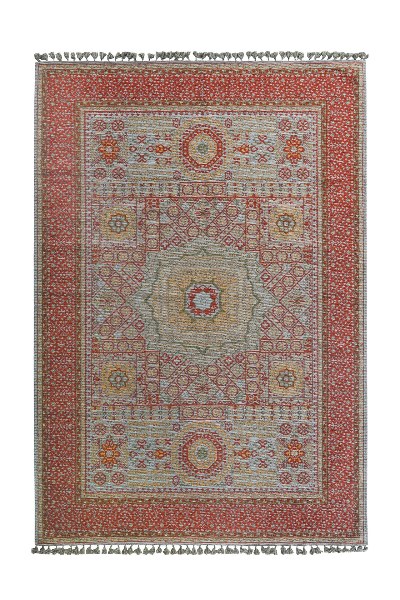 Mira Memlük V11 Kaymaz Tabanlı Yıkanabilir Klasik Kilim