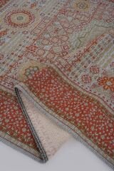 Mira Memlük V11 Kaymaz Tabanlı Yıkanabilir Klasik Kilim Kiremit - 160x230