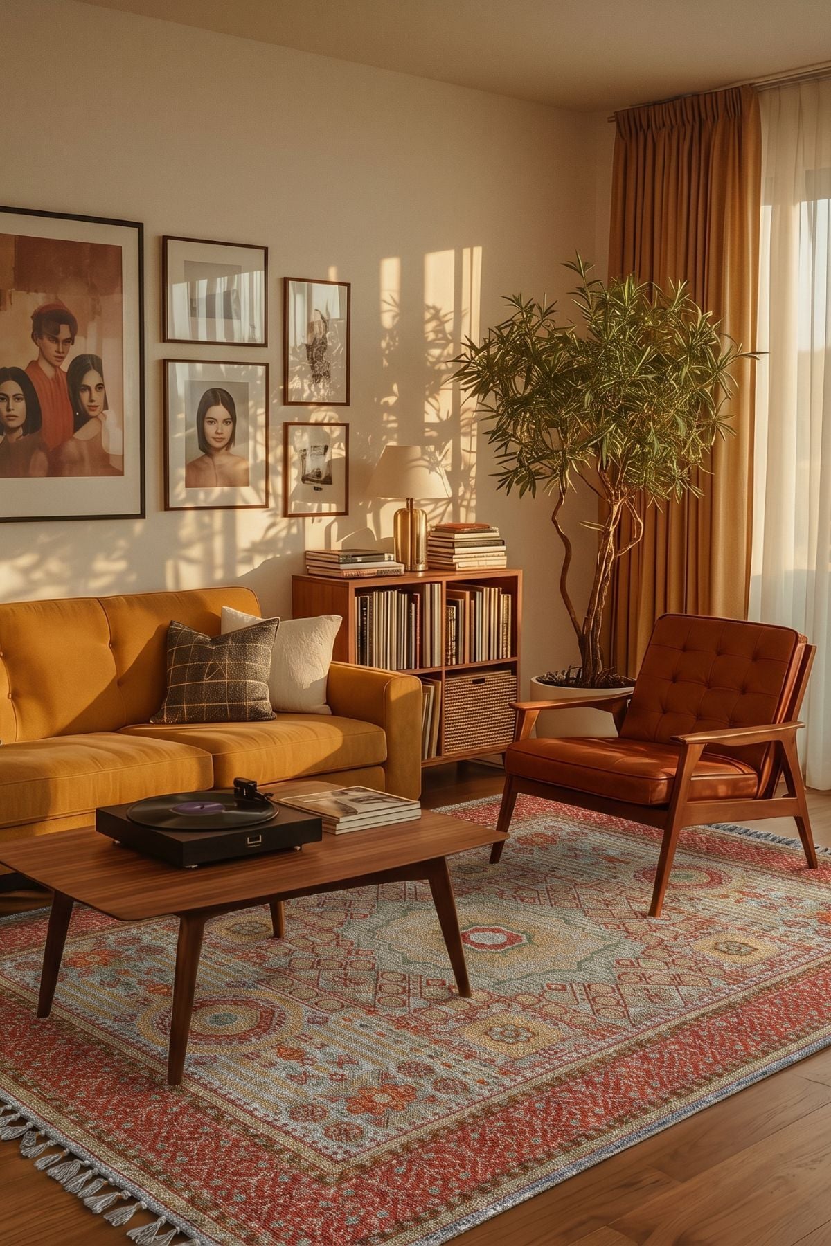 Mira Memlük V11 Kaymaz Tabanlı Yıkanabilir Klasik Kilim Kiremit - 200x300