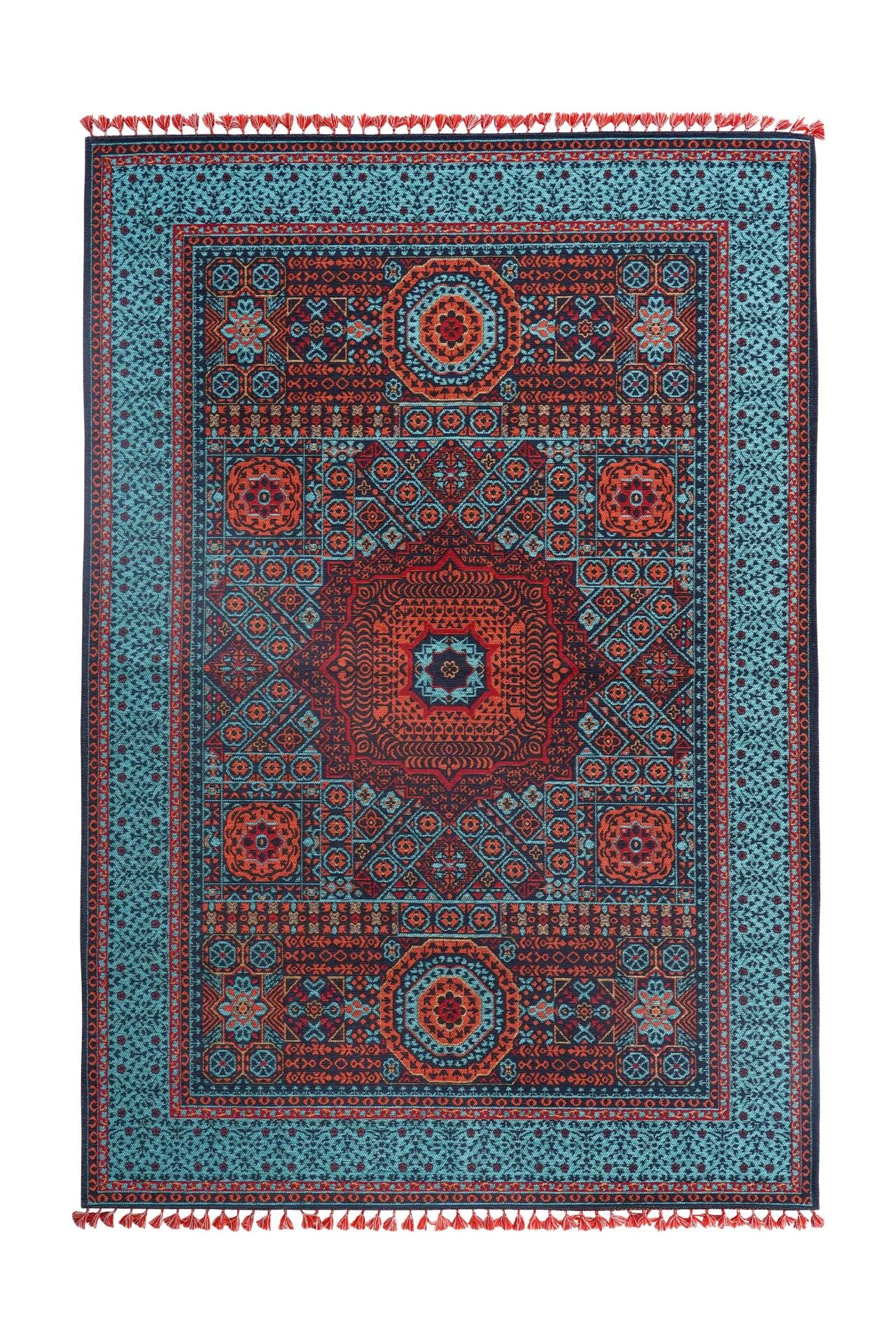 Mira Memlük V15 Kaymaz Tabanlı Yıkanabilir Klasik Kilim