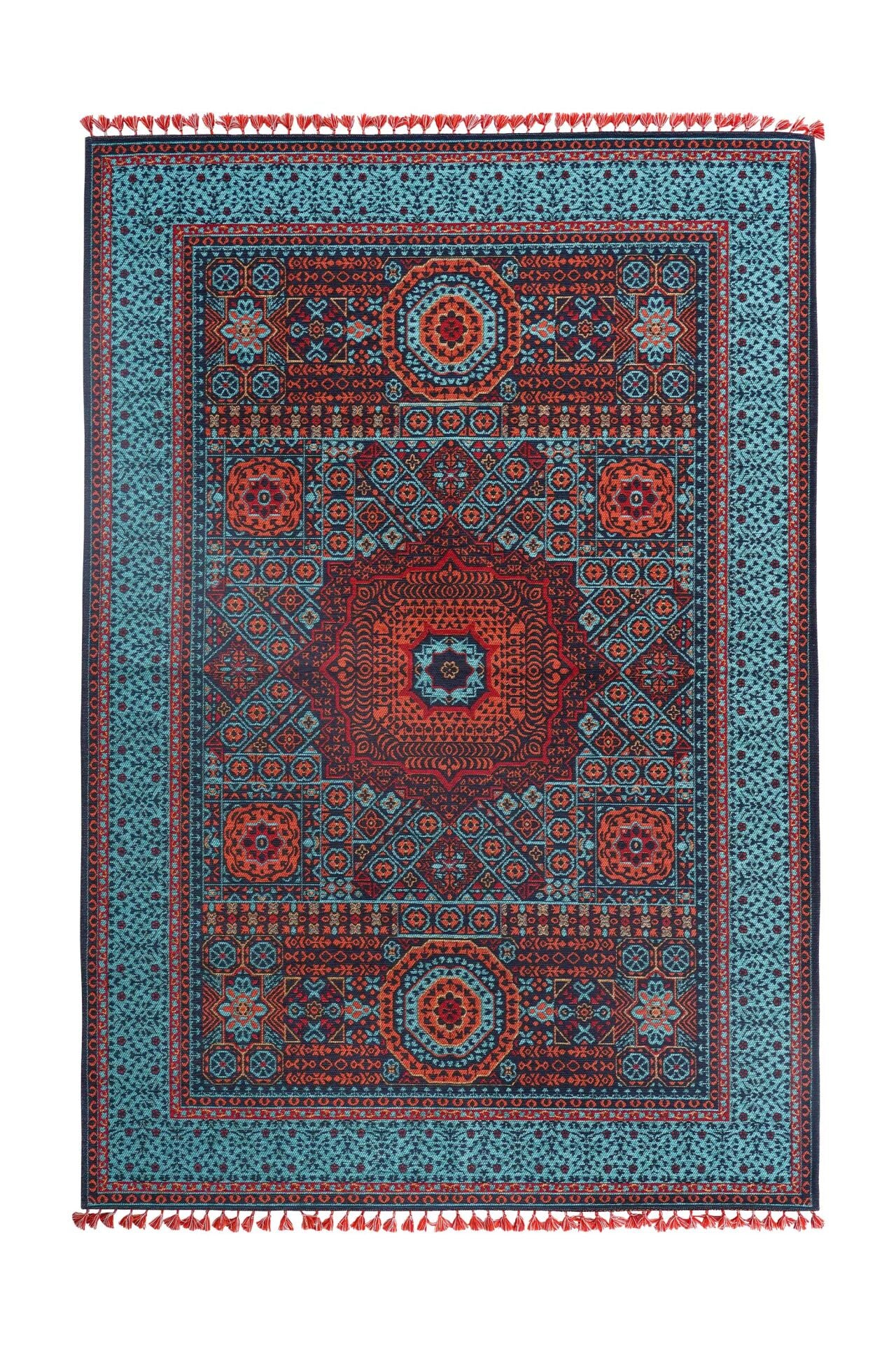 Mira Memlük V15 Kaymaz Tabanlı Yıkanabilir Klasik Kilim