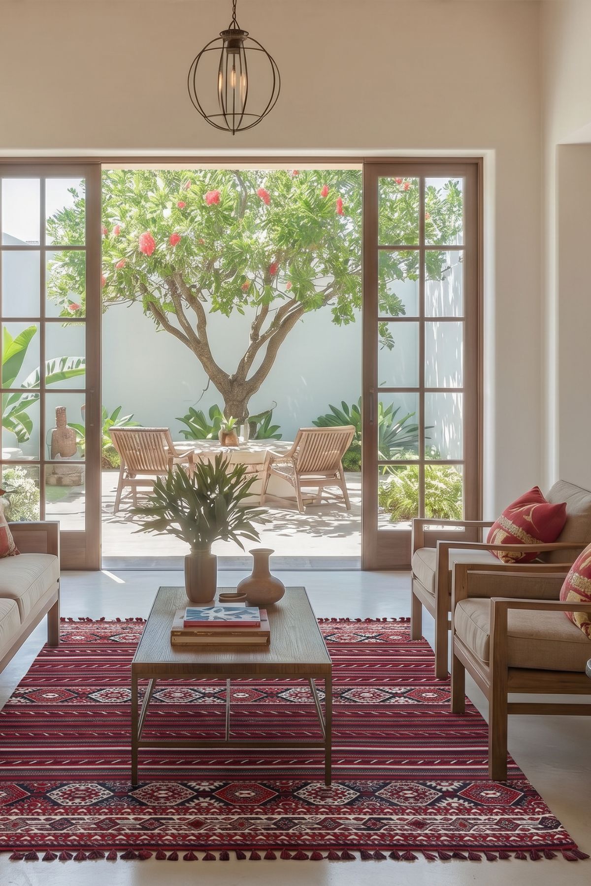 Mira Afgan 9 Kaymaz Tabanlı Yıkanabilir Klasik Kilim Kırmızı - 160x230