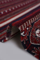 Mira Afgan 9 Kaymaz Tabanlı Yıkanabilir Klasik Kilim Kırmızı - 80x300