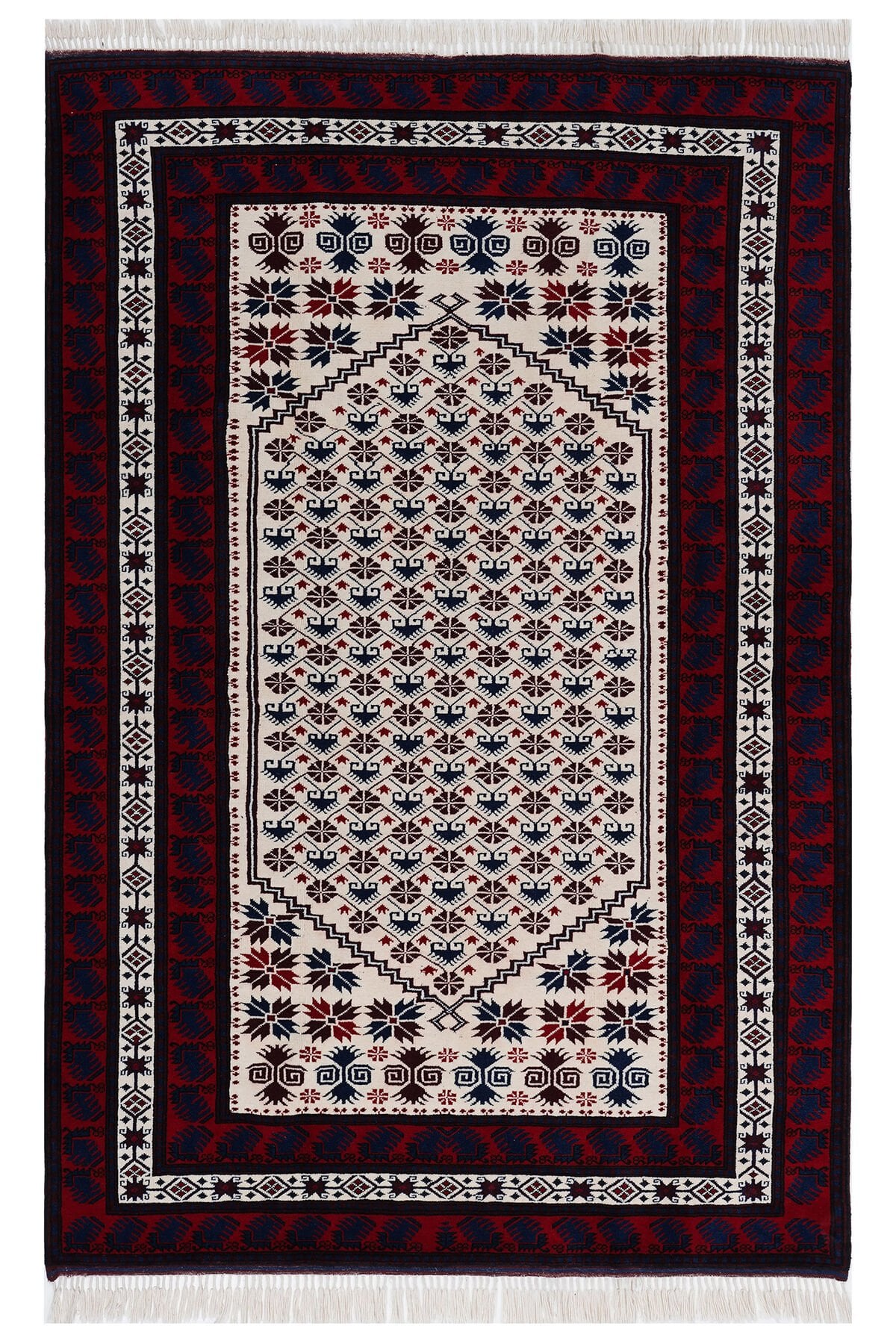 Yağcıbedir 64009 El Dokuma Yün Halı Kırmızı - 189x282