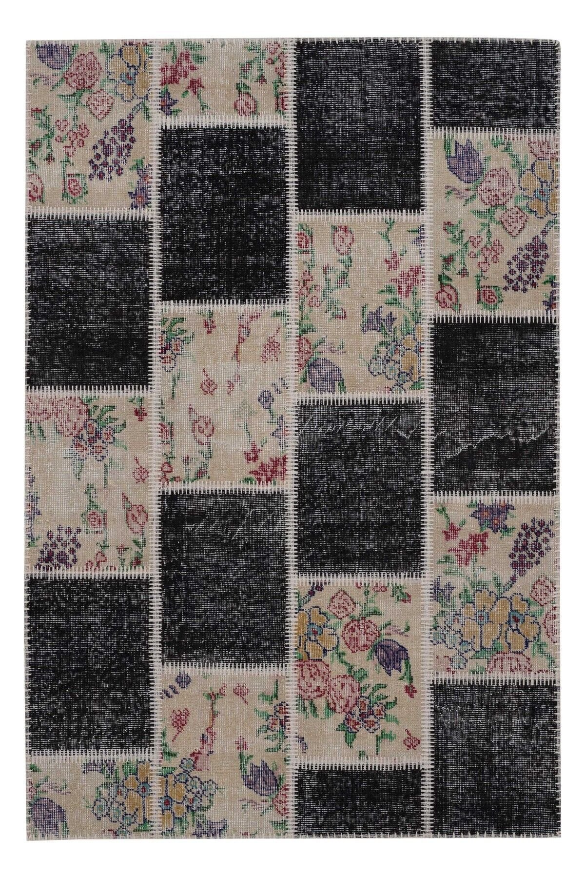 Klasik Patchwork Renkli Modern El Dokuma Halı