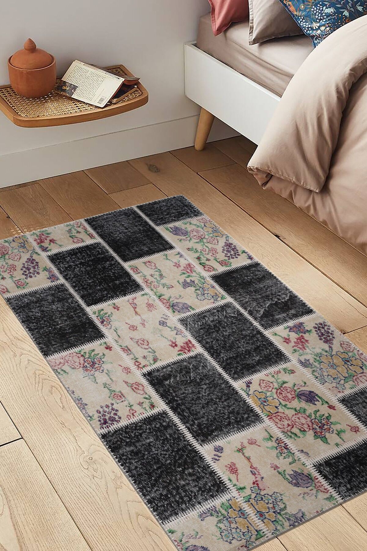 Klasik Patchwork Renkli Modern El Dokuma Halı
