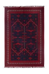 Mira Afgan 4 Kaymaz Tabanlı Yıkanabilir Klasik Kilim Lacivert - 80x150