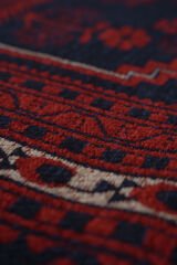 Mira Afgan 4 Kaymaz Tabanlı Yıkanabilir Klasik Kilim Lacivert - 200x300